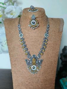Brass dual pachi &amp; AD work Necklace set