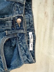 Blue wide leg denims