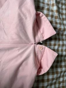 Soft Pink Collared Tunic Top