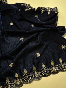 Embroidered Velvet Dupatta