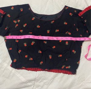 Rose Printed Blouse Bust Upto 36