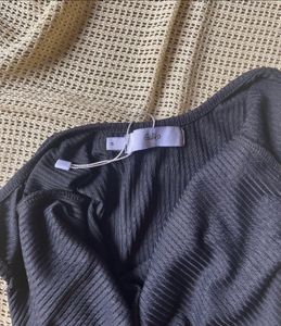 Black Ribbed One-Piece Swimsuit/Bodysuit