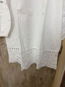 Chic White Broderie Anglaise Dress