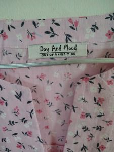 Pink Floral Print Mini Dress