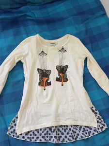 Chic Embellished Long Sleeve Top with Bow Detail