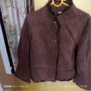 Stylish Brown Suede Jacket