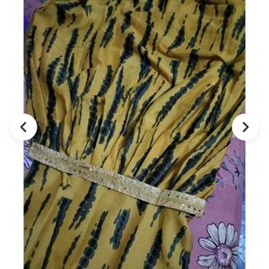 Boho Yellow Tie-Dye Maxi Dress