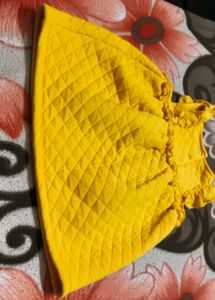 Mini Klub Yellow Cotton Quilted Baby Girl Dress