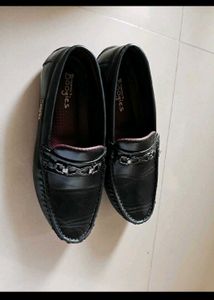 Men's Black Leather Loafers