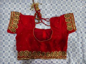 Red Embroidered Blouse