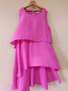 Chic Layered Pink Dress