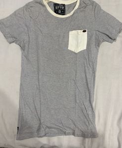 Girls's Striped Pocket T-Shirt