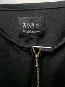 Zara Black Zipper Top