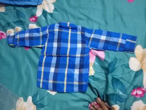 Blue Checked Shirt 3-6 months