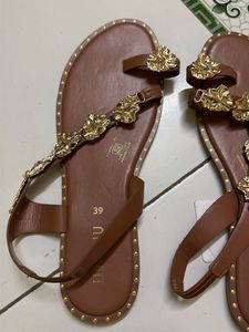 golden stone brown sandle