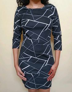 Stylish Geometric Print Dress