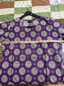 Purple Printed Kurta
