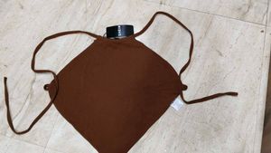 Brown Halter Neck Crop Top