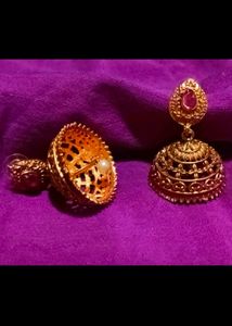 Traditional Indian Gold-Tone Necklace Set
