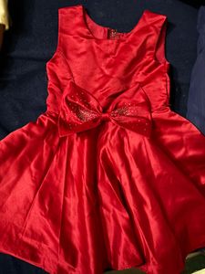 Stunning Red Party Dress with Bow