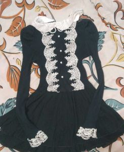 🖤 Gothic Lolita Black Victorian Ruffle Dress 🖤