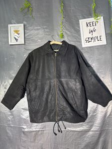 Black Suede Bomber Jacket