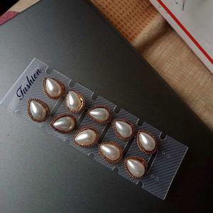 Teardrop Pearl Stud Earrings
