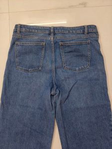Women's Wide Leg Blue Jeans