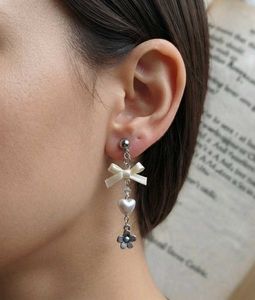 Kawaii Bow Heart Flower  Earrings