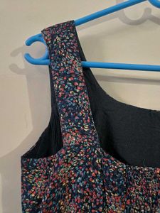 Charming Floral Print Sleeveless Dress