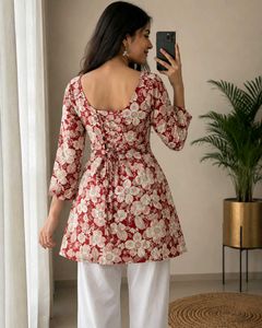 Floral Print Long Sleeve Blouse