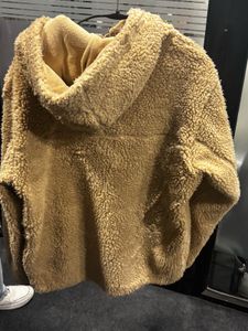 Cozy Brown Fleece Hoodie Jacket