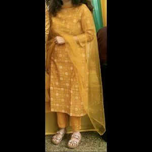 Yellow Kurta Set with Dupatta