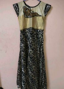 Elegant Black & Gold Gown