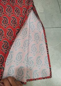 Corset Red Paisley Print Lace-Up Dress