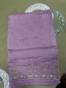 lavender saree with blouse