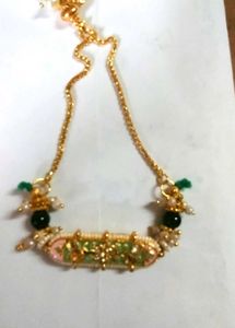 Elegant Green &amp; Gold Bracelet