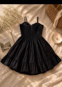 black midi dress