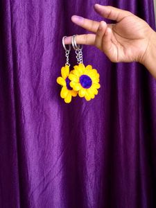 Handmade Sunflower Keychain
