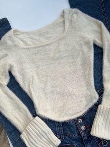 Fluffy Knit Crop Top