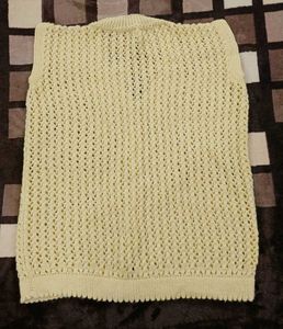 halfseelves woolen sweater Hand Knitted