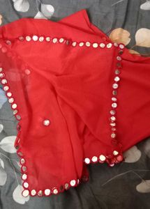 Vibrant Red Silk Blouse