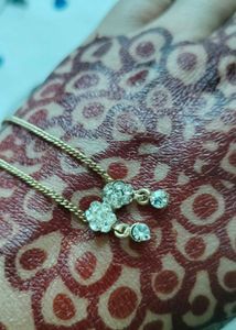 Sparkling earrings hookwith Crystal Charms