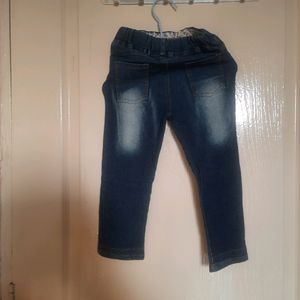 Girls jeans with cute patchwork