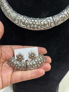 Brand new Oxidized Silver Necklace &amp; Earrings Set