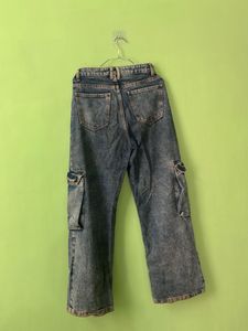 Vintage Wash Cargo Jeans