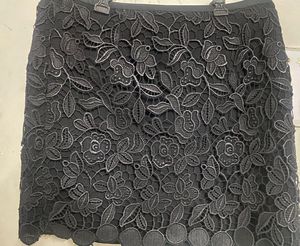 Elegant Black Lace Skirt