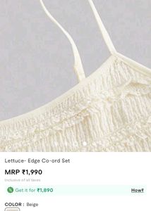 White Textured Crop Top &amp; Skirt Set