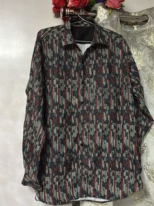 Unique Geometric Patterned Button-Up Shirt