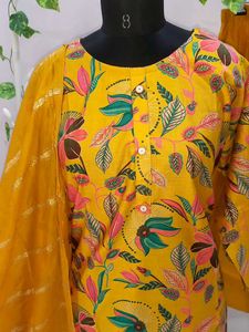 Very Graceful Yellow Golden Suit Set